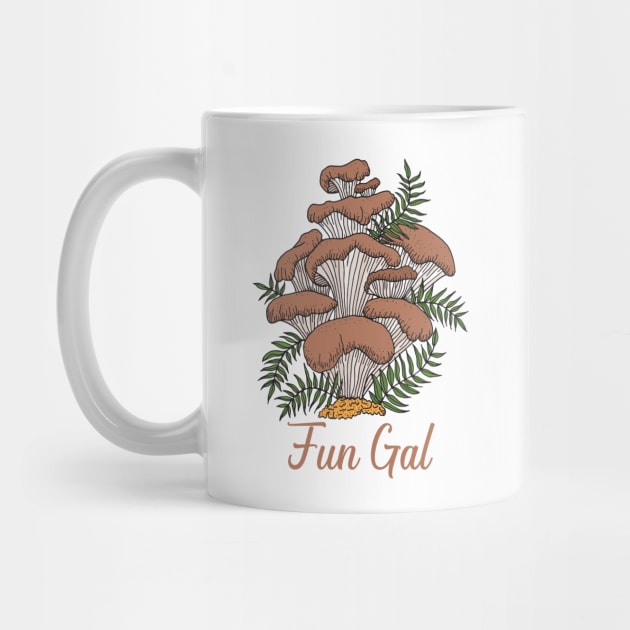 Fun Gal Nature Mushroom by Miozoto_Design